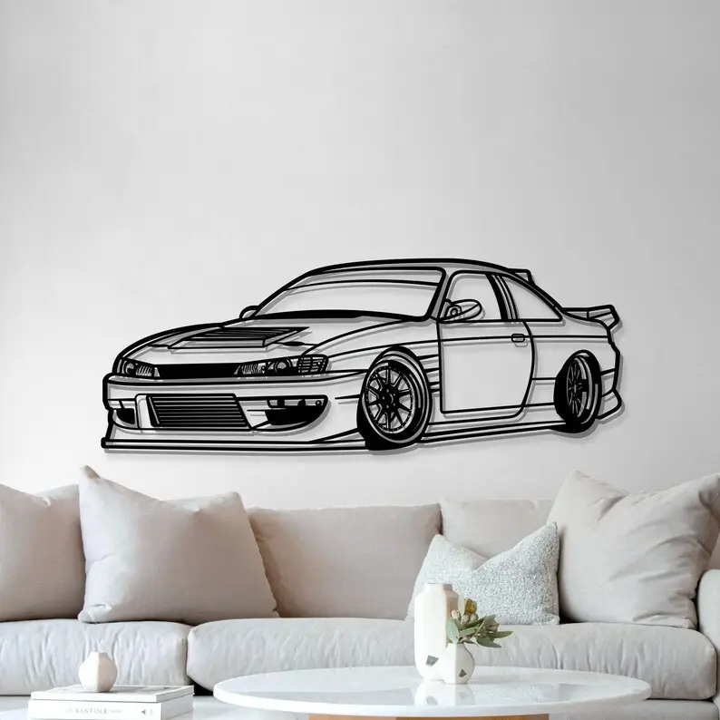 Панно дерев'яне Nissan Silvia S14 25 см (003-126) - фото 3