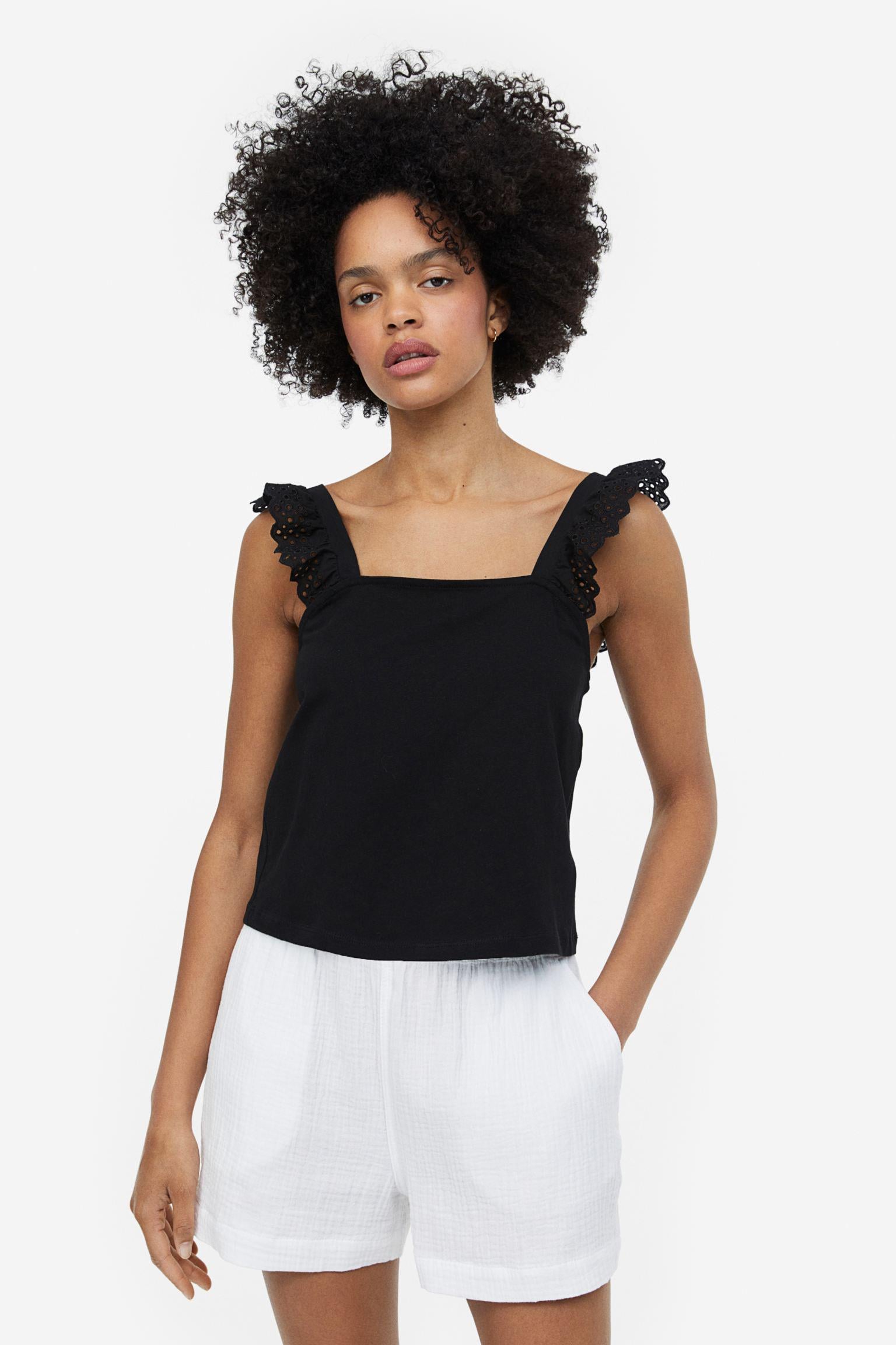 Топ H&M M Чорний (A7121068055)