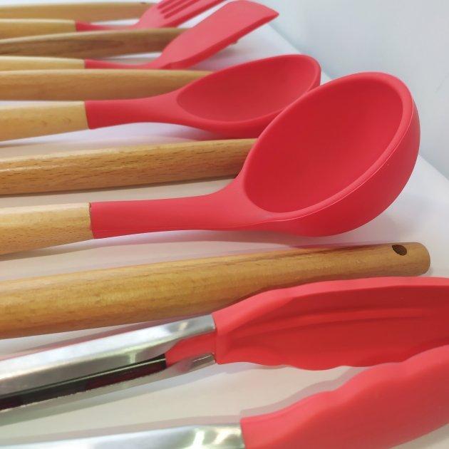 Набор кухонных принадлежностей Kitchen Set RB-2239 силиконовый 12 пр. Красный (RB2239\3) - фото 3