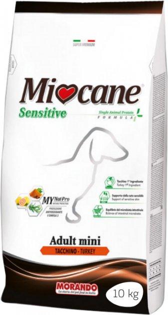 Корм сухой монопротеиновый для собак малых пород Morando Mioсane Mini Sensitive Monoprotein индейка 10 кг (08026)