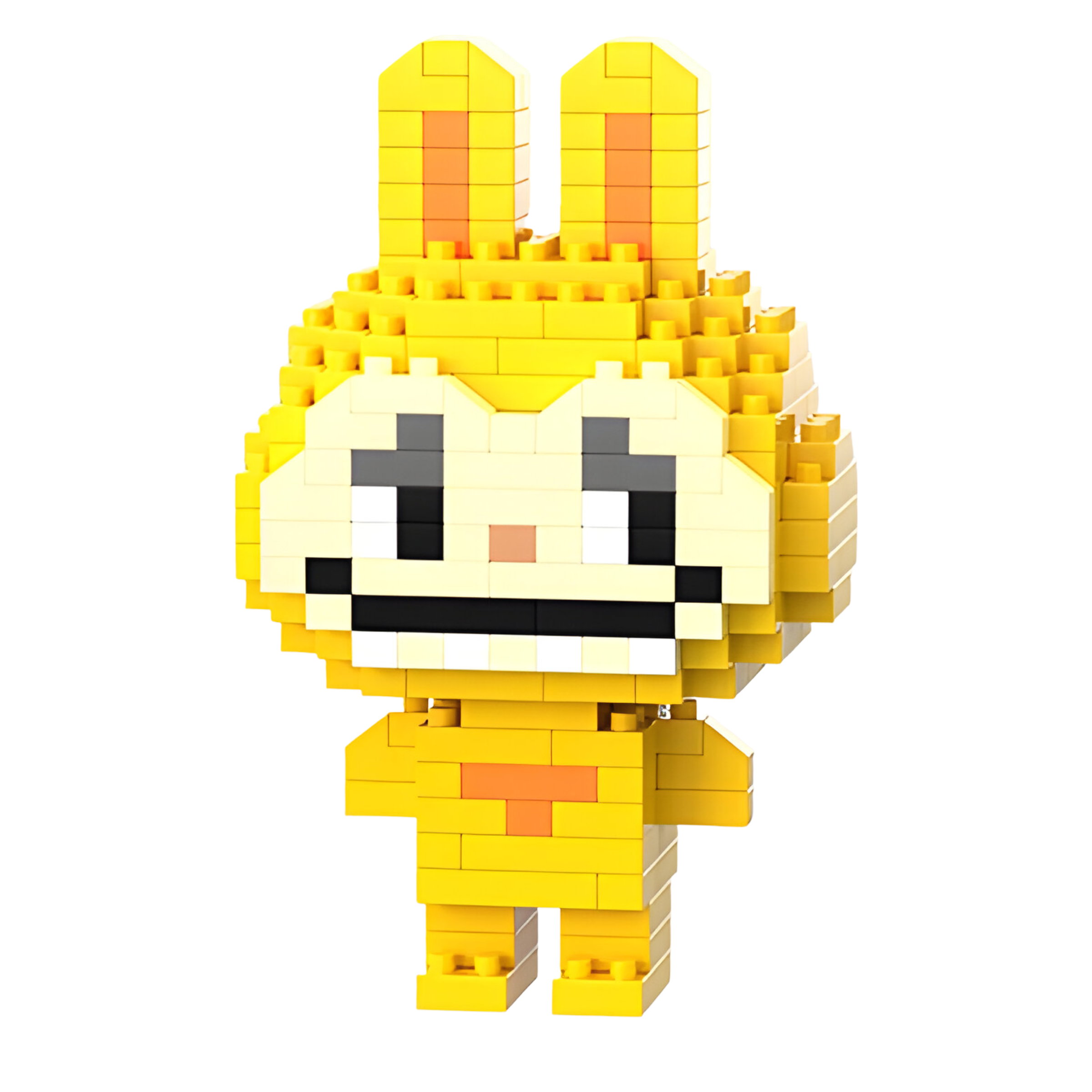 Конструктор Bricks Зайчик Лабубу 245 деталей Желтый (E3058)