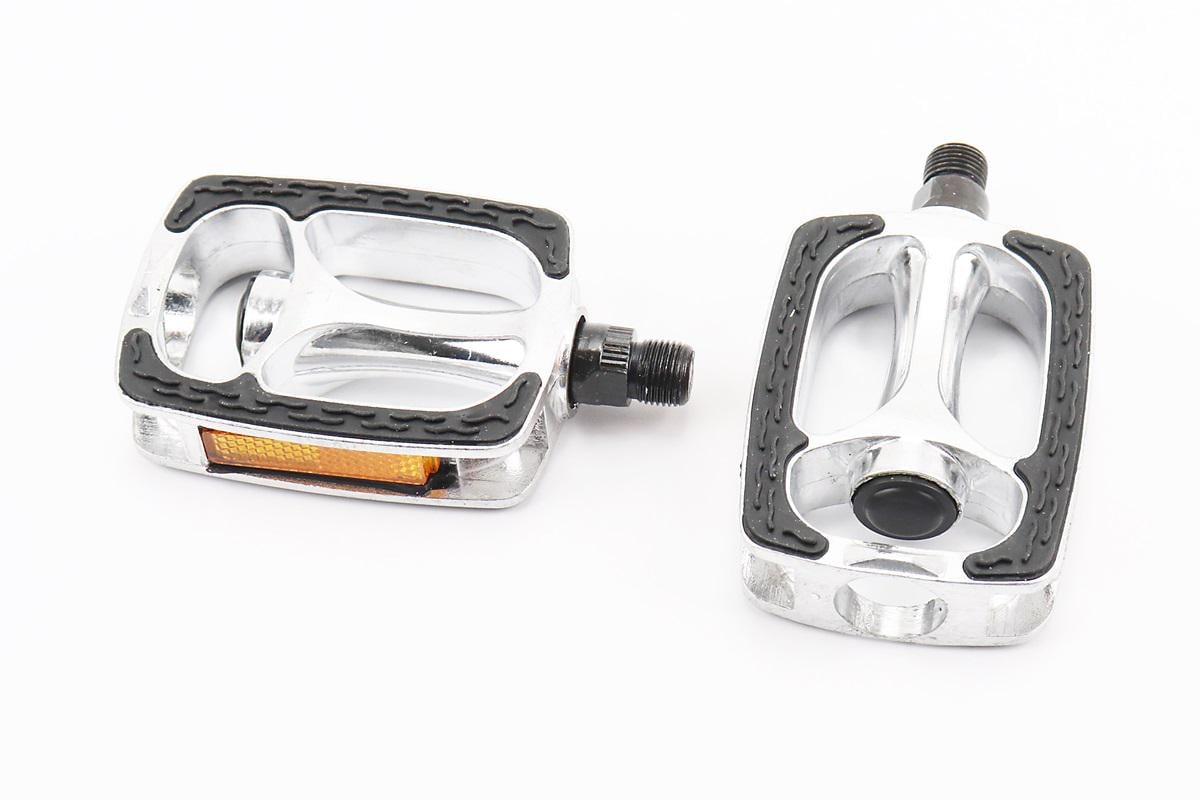 Педали CITY 9/16" 95x70x24 мм алюминиевые Серебристо-черный (207907)