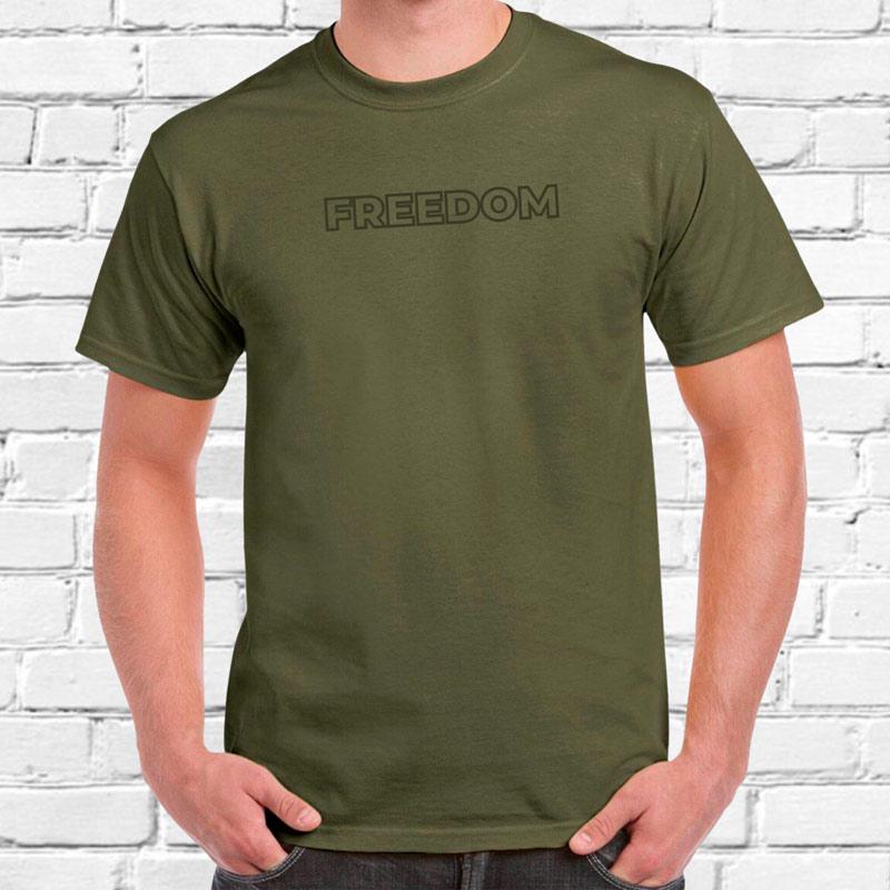 Футболка чоловіча з вишивкою Freedom 3XL Millytary Green (590045-19-1) Футболка чоловіча з вишивкою Freedom 3XL Millytary Green (590045-19-1)