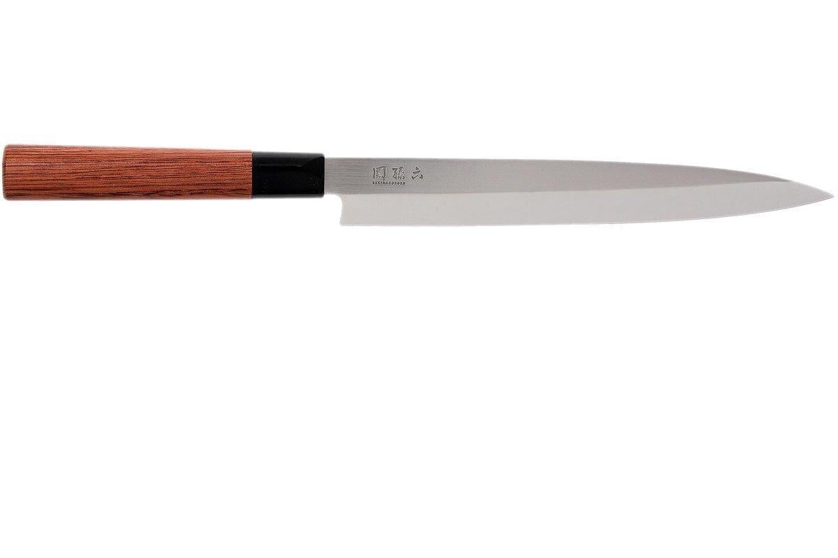 Кухонный нож для рыбы и суши KAI Seki Magoroku Redwood Янагиба нержавеющая сталь Daido 1K6 210 мм Красно-коричневый (2325304822) - фото 1 Кухонный нож для рыбы и суши KAI Seki Magoroku Redwood Янагиба нержавеющая сталь Daido 1K6 210 мм Красно-коричневый (2325304822) - фото 1