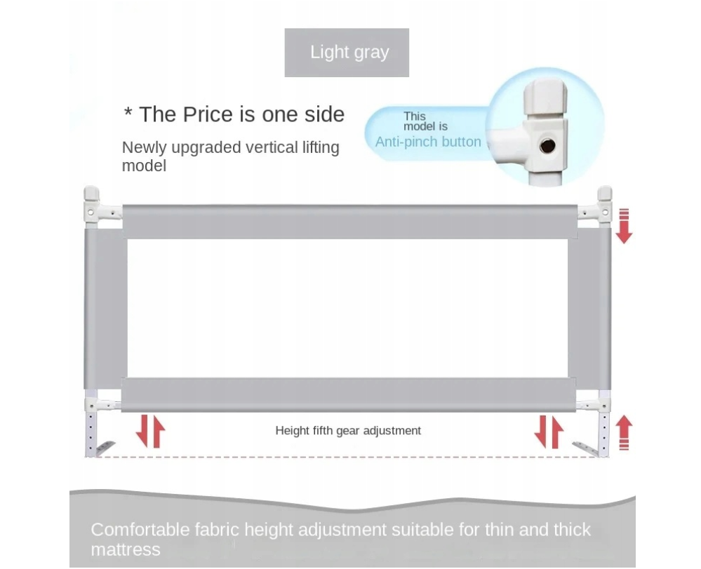 Борти на ліжко Lapchu 200х180 см 3 сторони - фото 5