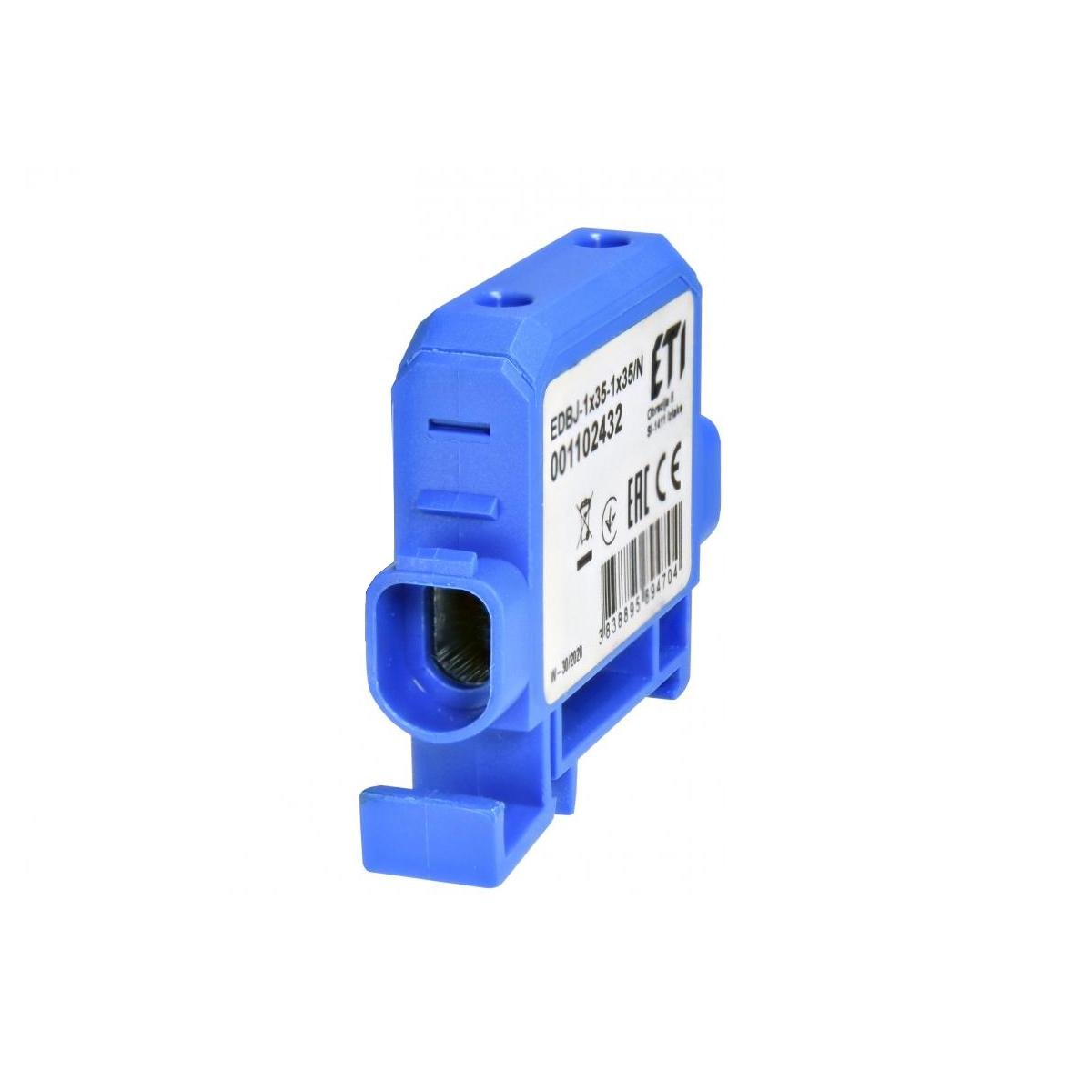 Клема вступна силова ETI EDBJ-1x35-1x35/N 2,5-35 мм2 125А 1-1 1000V Синій (1102432) Клема вступна силова ETI EDBJ-1x35-1x35/N 2,5-35 мм2 125А 1-1 1000V Синій (1102432)