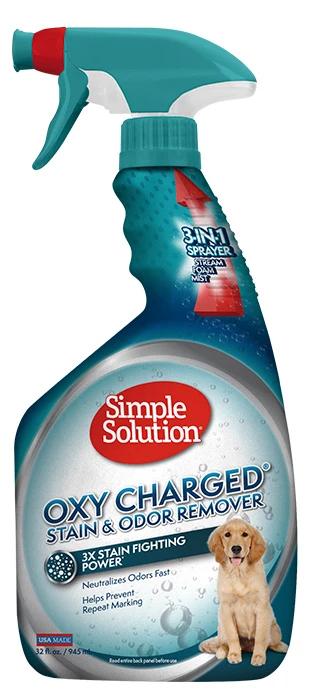 Засіб Simple Solution Oxy Charged Stain & Odor Remover для видалення запахів та плям домашніх тварин 945 мл (ss14715)