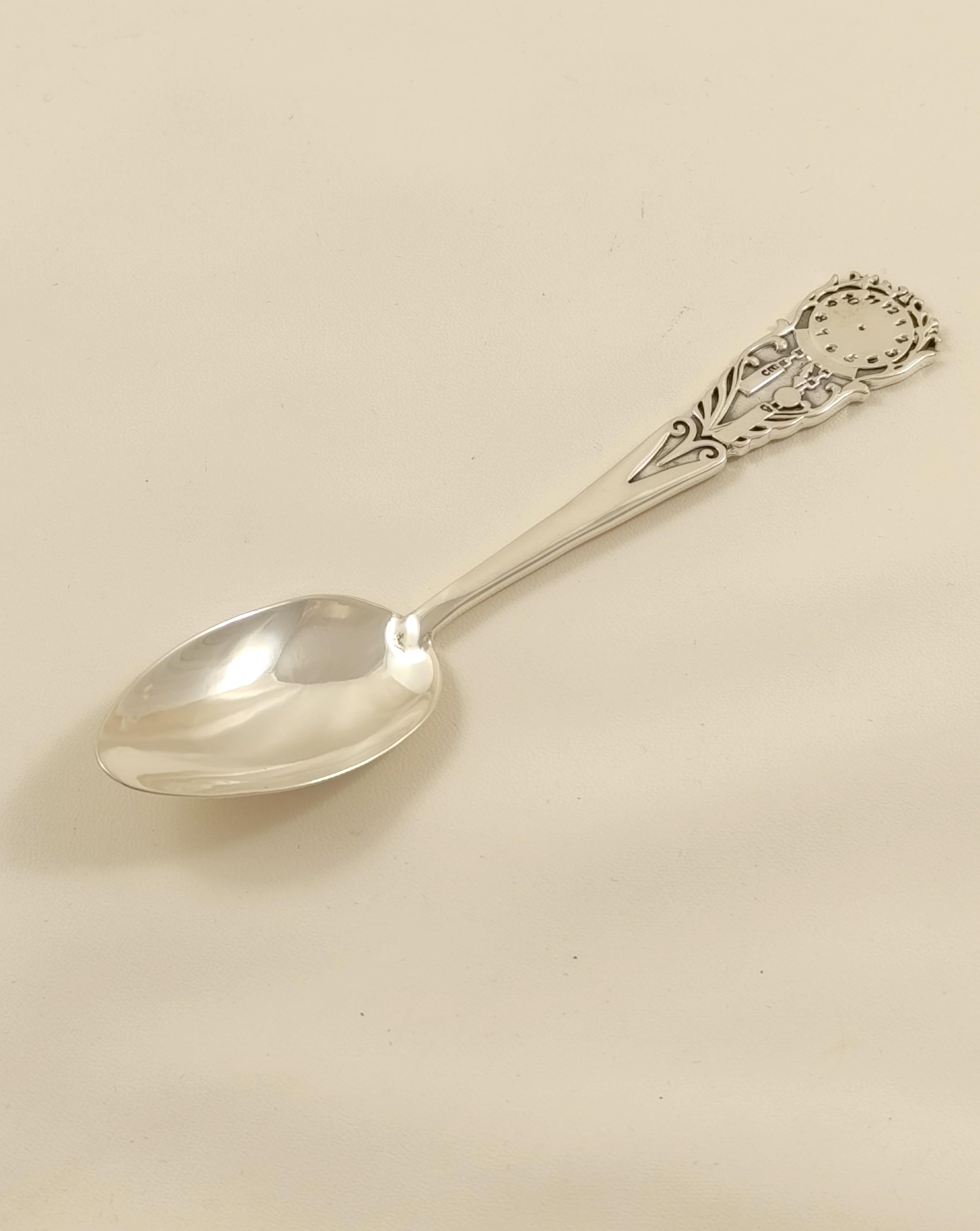 Ложка детская серебряная Часы 925 проба 23,35 г - фото 9 Ложка детская серебряная Часы 925 проба 23,35 г - фото 9