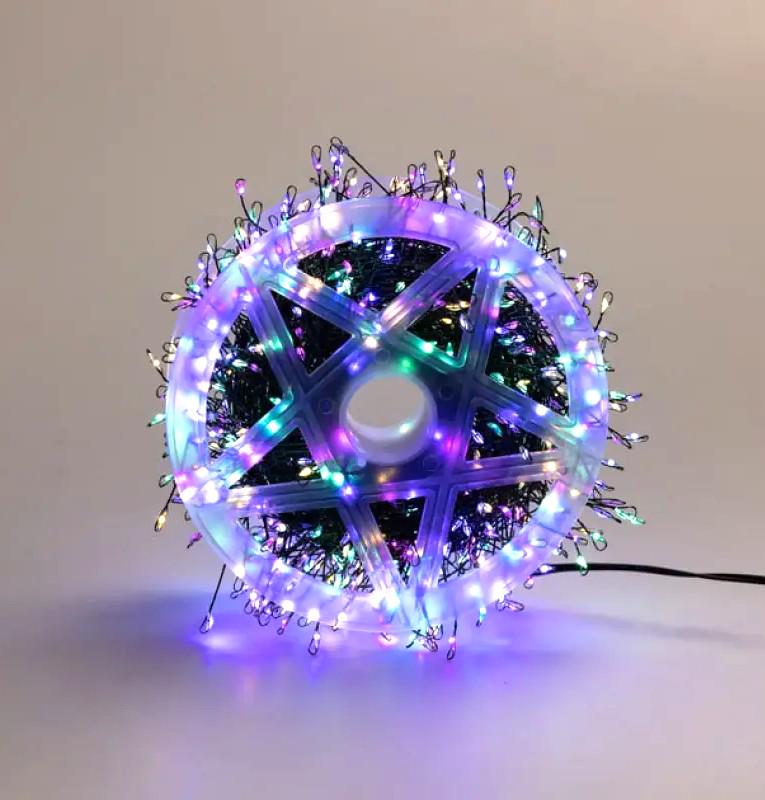 Гирлянда Веточка с капельками росы 50 м с пультом 1500 LED USB/220V 8 режимов Разноцветная (30584240)