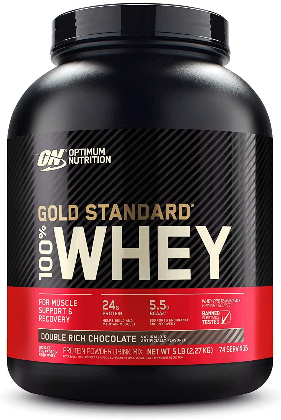 Сывороточный протеин Optimum nutrition 100% Whey Gold Standard 2273 гр двойной шоколад