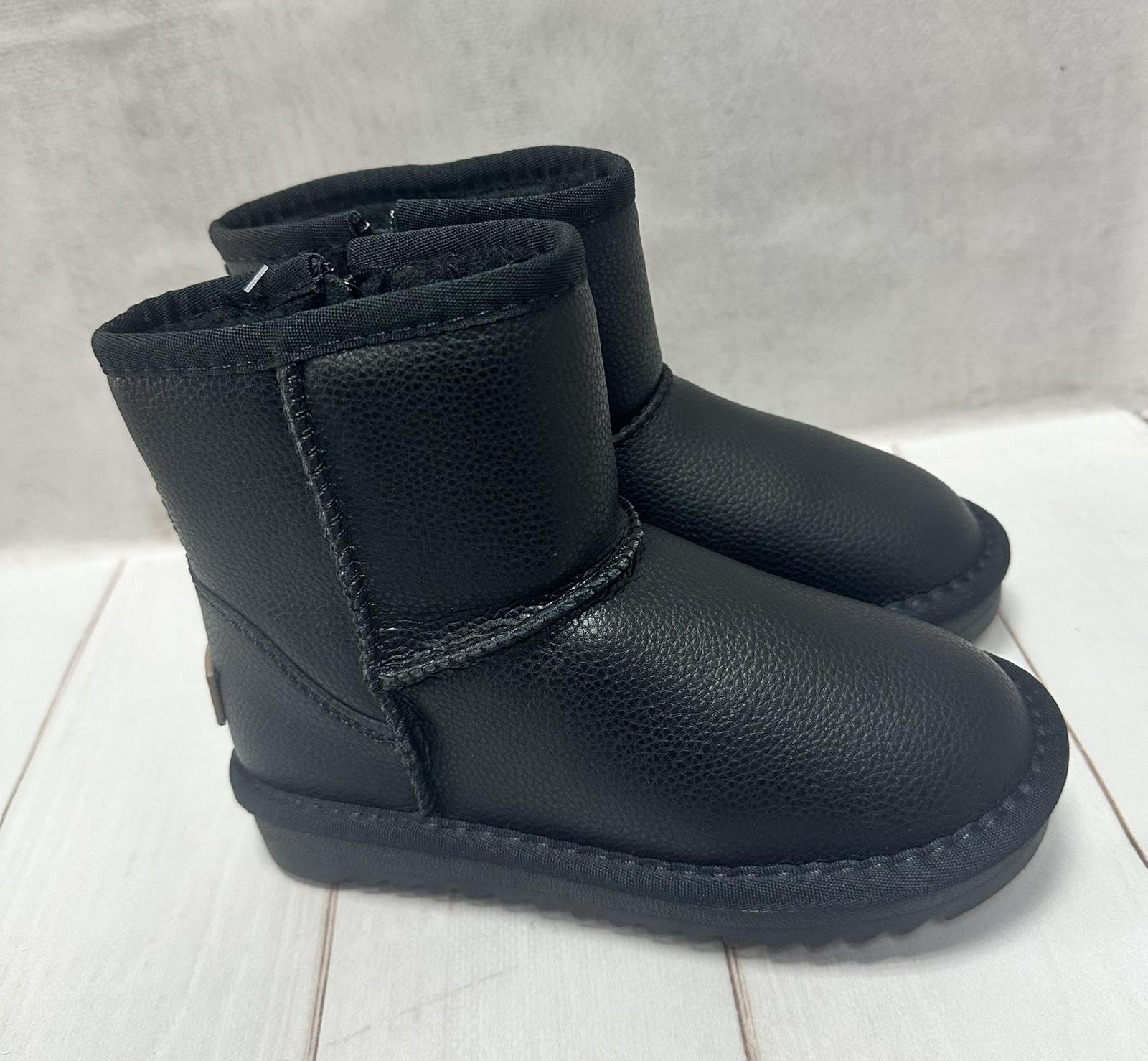 Уггі дитячі Ugg itts маломіри шкіра р. 32 20 см Чорний - фото 2