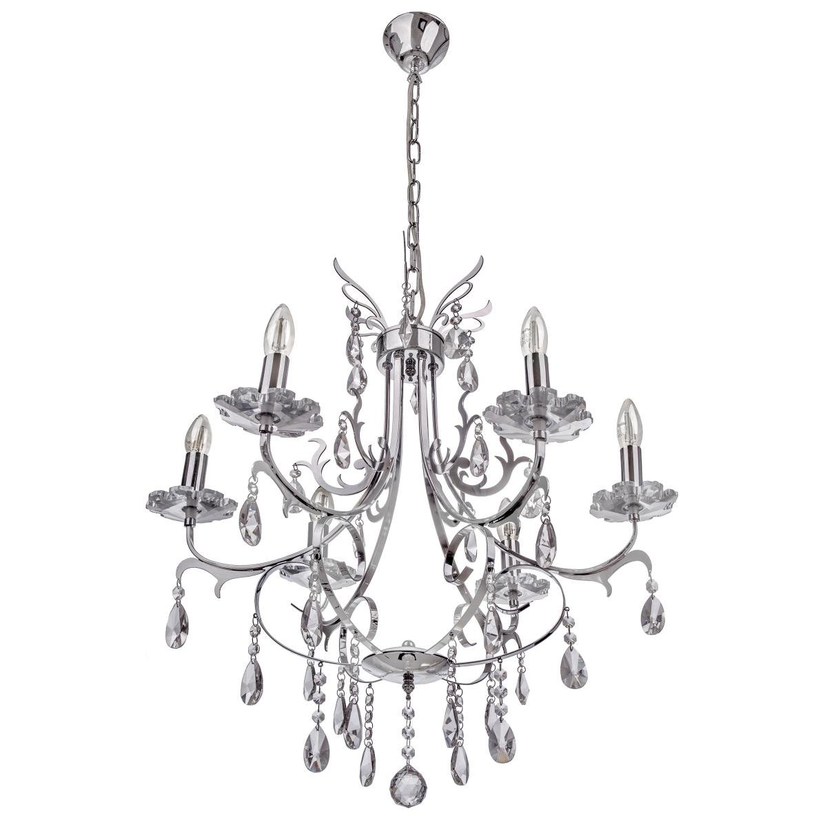 Люстра свеча подвесная хрустальная классическая Brille BCL-410S/6