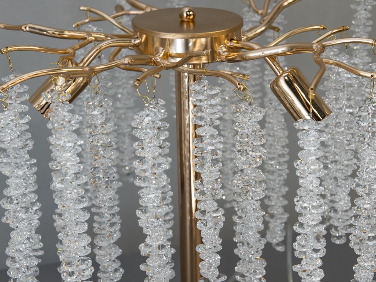 Настільна лампа для вітальні 605-3T GD Гліцинія з кришталевими підвісками Золотий (2817447052) - фото 3 Настільна лампа для вітальні 605-3T GD Гліцинія з кришталевими підвісками Золотий (2817447052) - фото 3