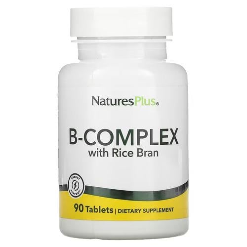 Комплекс витаминов группы B NaturesPlus B-Complex with Rice Bran 90 табл. (NAP-01480)