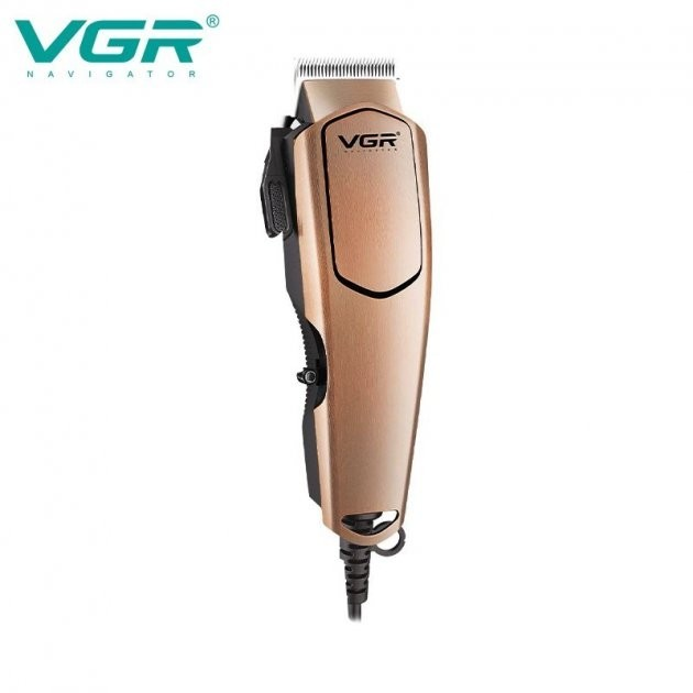 Машина для стрижки проводная VGR V-131 Pro 4 сменные насадки Коричневый (491204267) - фото 4