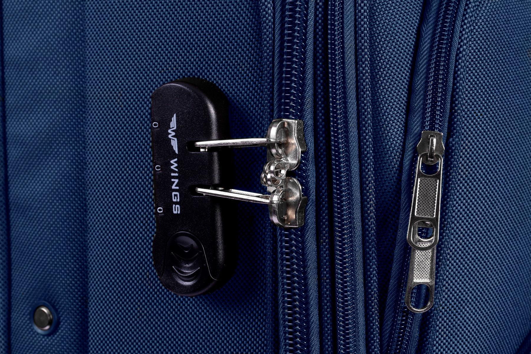 Чемодан тканевый Wings 6802 малый 2 колеса Темно-синий (Vt00003) - фото 4 Чемодан тканевый Wings 6802 малый 2 колеса Темно-синий (Vt00003) - фото 4