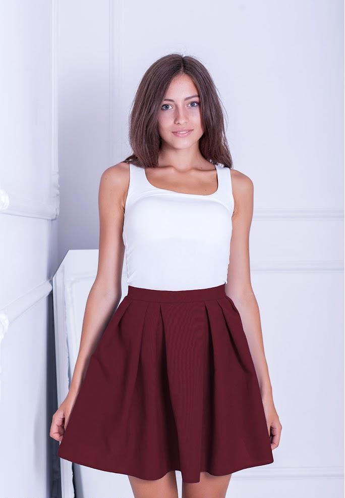 Юбка женская Podium Rumex 12173-BORDO XXL Бордовый Юбка женская Podium Rumex 12173-BORDO XXL Бордовый