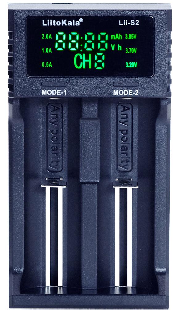 Зарядний пристрій універсальний LiitoKala Lii-S2 2 канали Ni-Mh/Li-ion/LiFePo4 LCD USB (25994121)