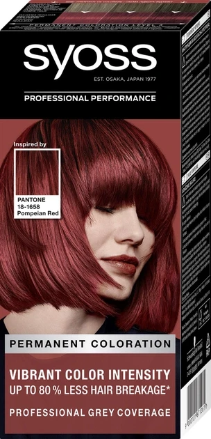 Крем-краска для волос Syoss 115 мл 5-72 Pantone 18-1658 Красное пламя