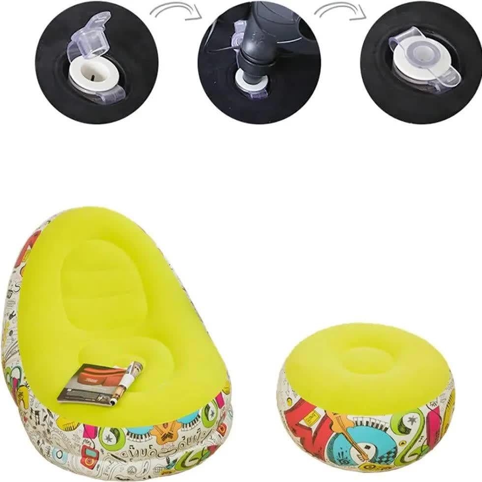 Кресло надувное для отдыха с пуфом (28332481) - фото 4