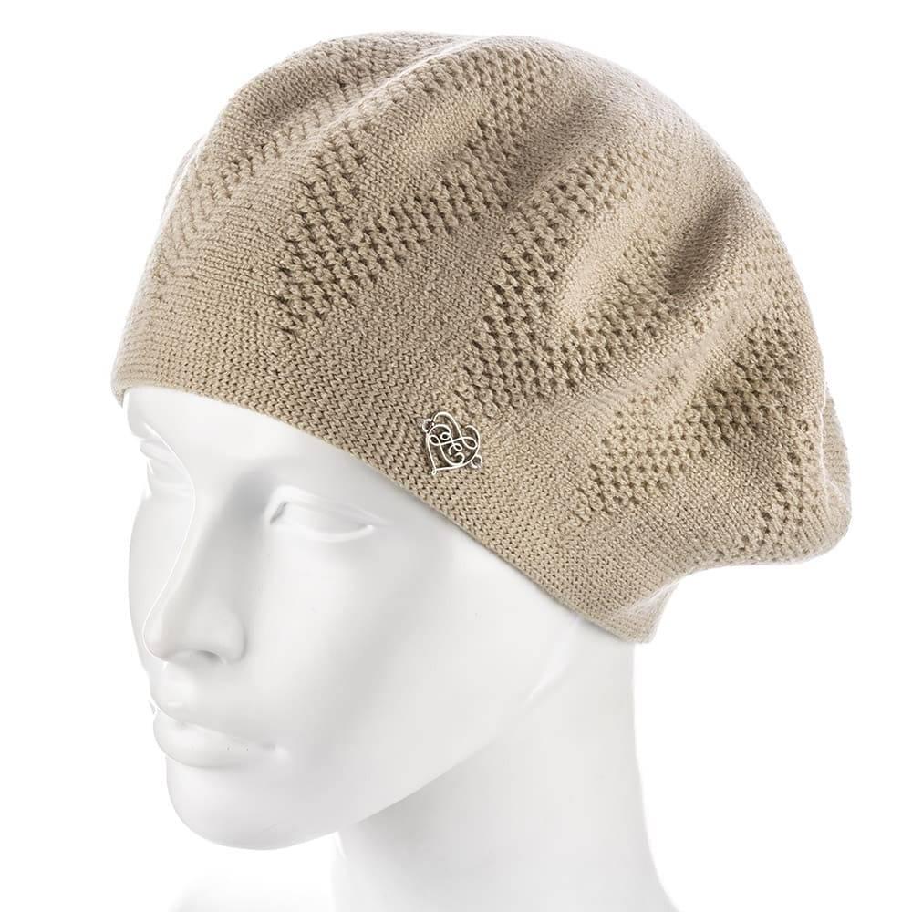 Берет женский Zolly ZH195 вязаный Бежевый