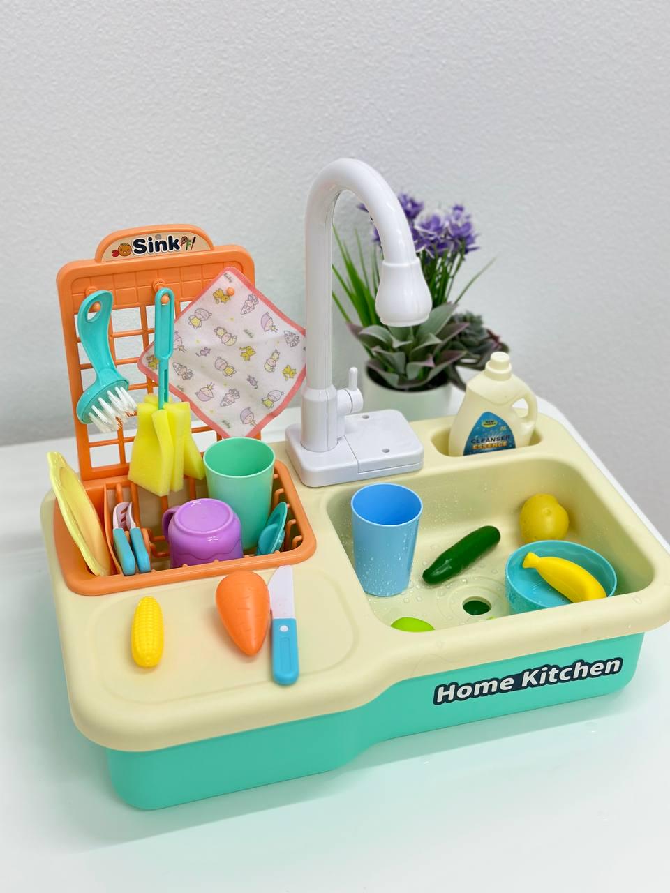 Мийка дитяча 39х33х24 см 20 аксесуарів Блакитний (9T1774) - фото 3 Мийка дитяча 39х33х24 см 20 аксесуарів Блакитний (9T1774) - фото 3