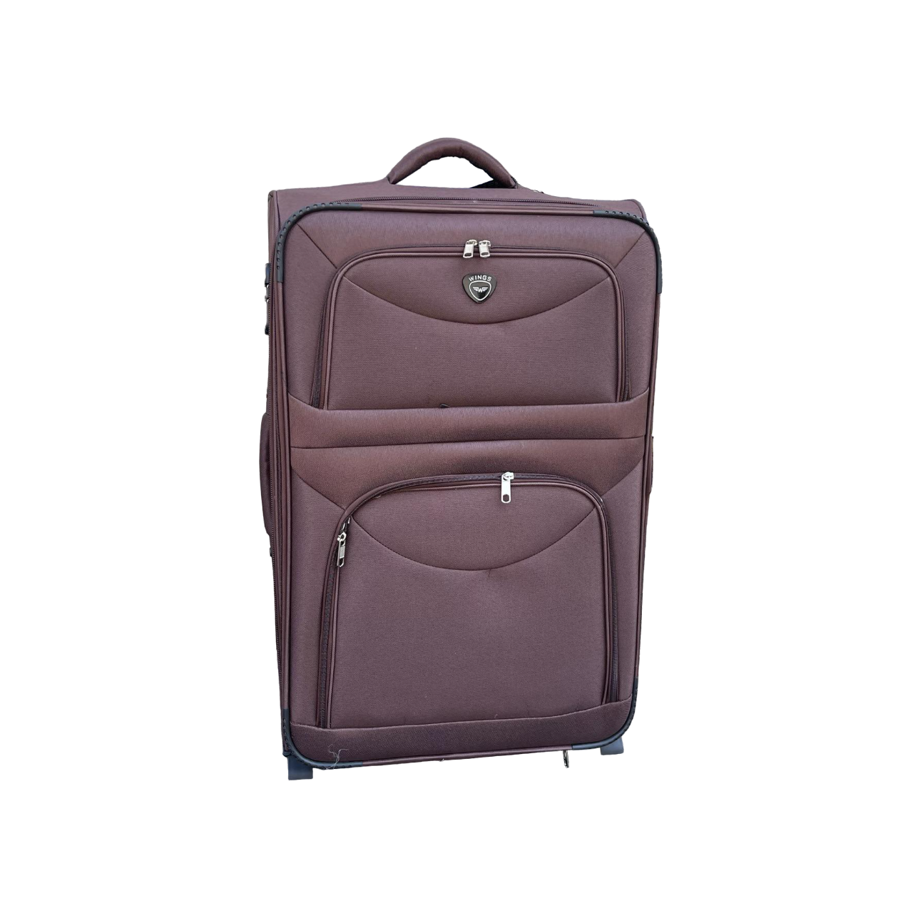 Валіза тканинна на 2 колесах Wings 6802 L Коричневий (10422141)