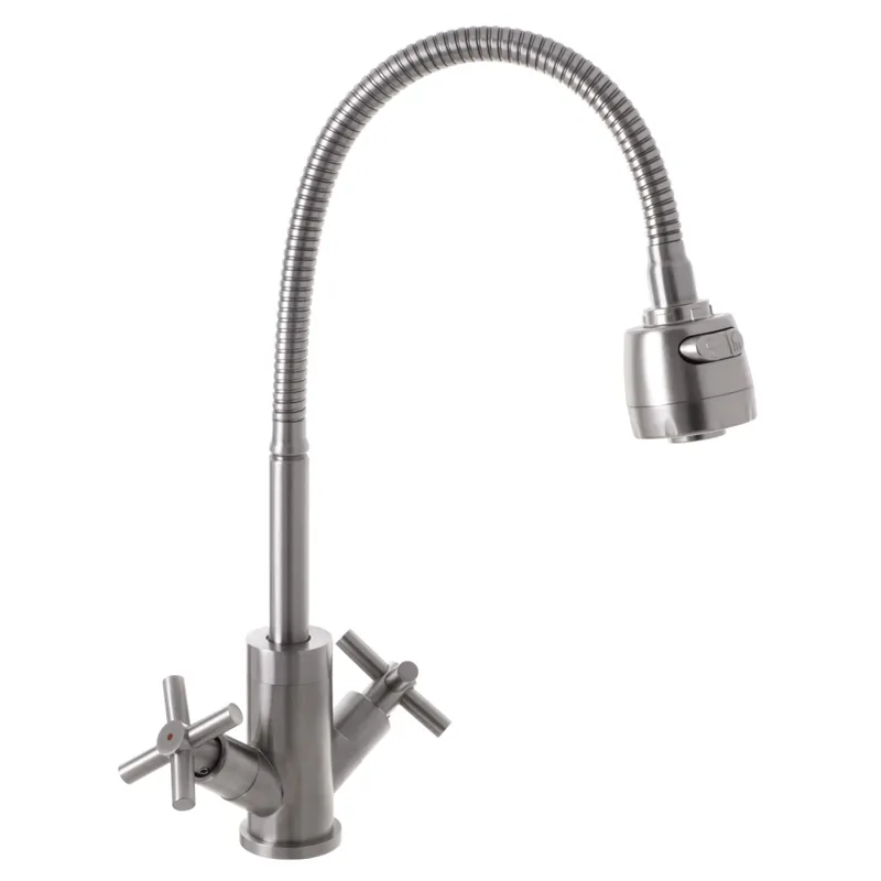 Смеситель для кухни MIXXUS DVE 011 с гибким изливом (SS2823)
