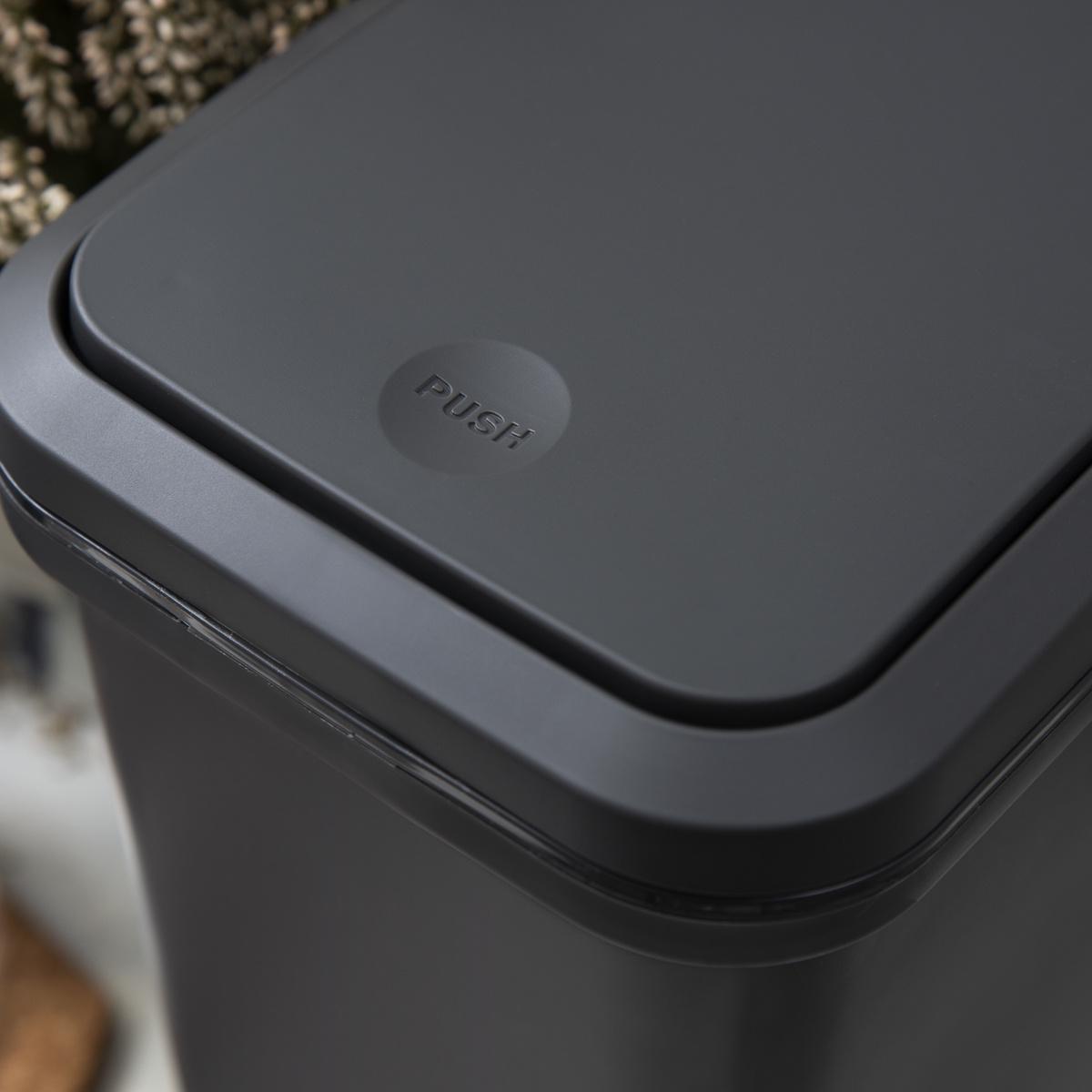 Ведро для мусора MVM BIN-04 6L ANTHRACITE с крышкой 6 л Черный (211569) - фото 7