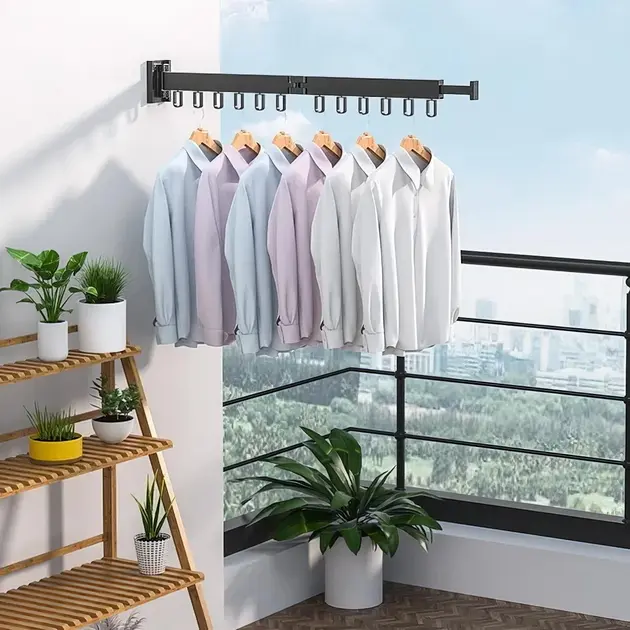 Вешалка-сушилка для одежды SKLM-1 2 секции 66-23x10x6,5 см (opt-103154)