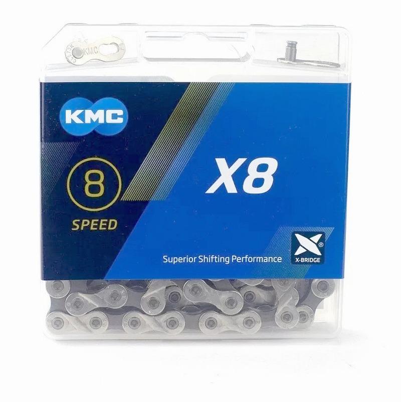 Цепь KMC X8 X-bridge для 8 speed с замком (00001046)