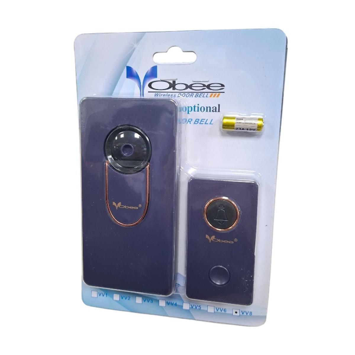Дзвінок дверний бездротовий Obee VV8 WL-641 на батарейках Dark Blue/Gold (200278) - фото 7 Дзвінок дверний бездротовий Obee VV8 WL-641 на батарейках Dark Blue/Gold (200278) - фото 7