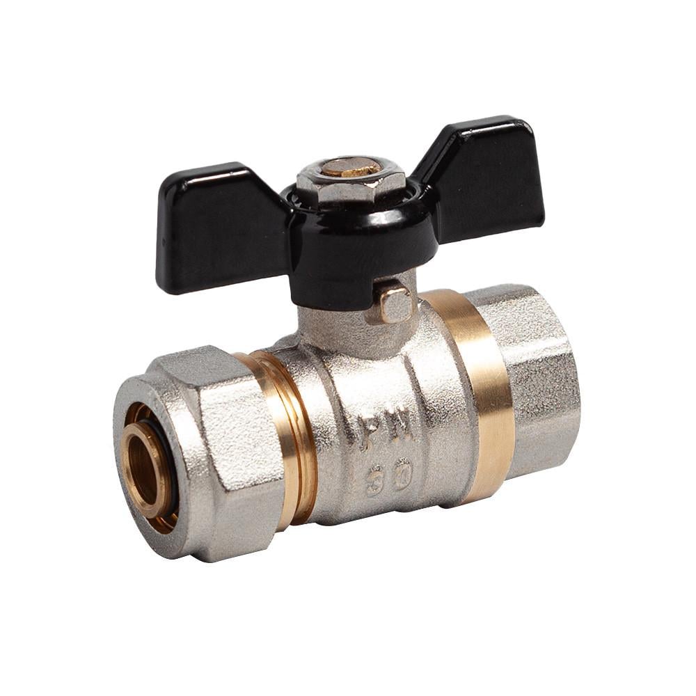 Кран кульовий з обтискним з'єднанням ITAL 16 мм х 1/2" з переходом на внутрішню різьбу