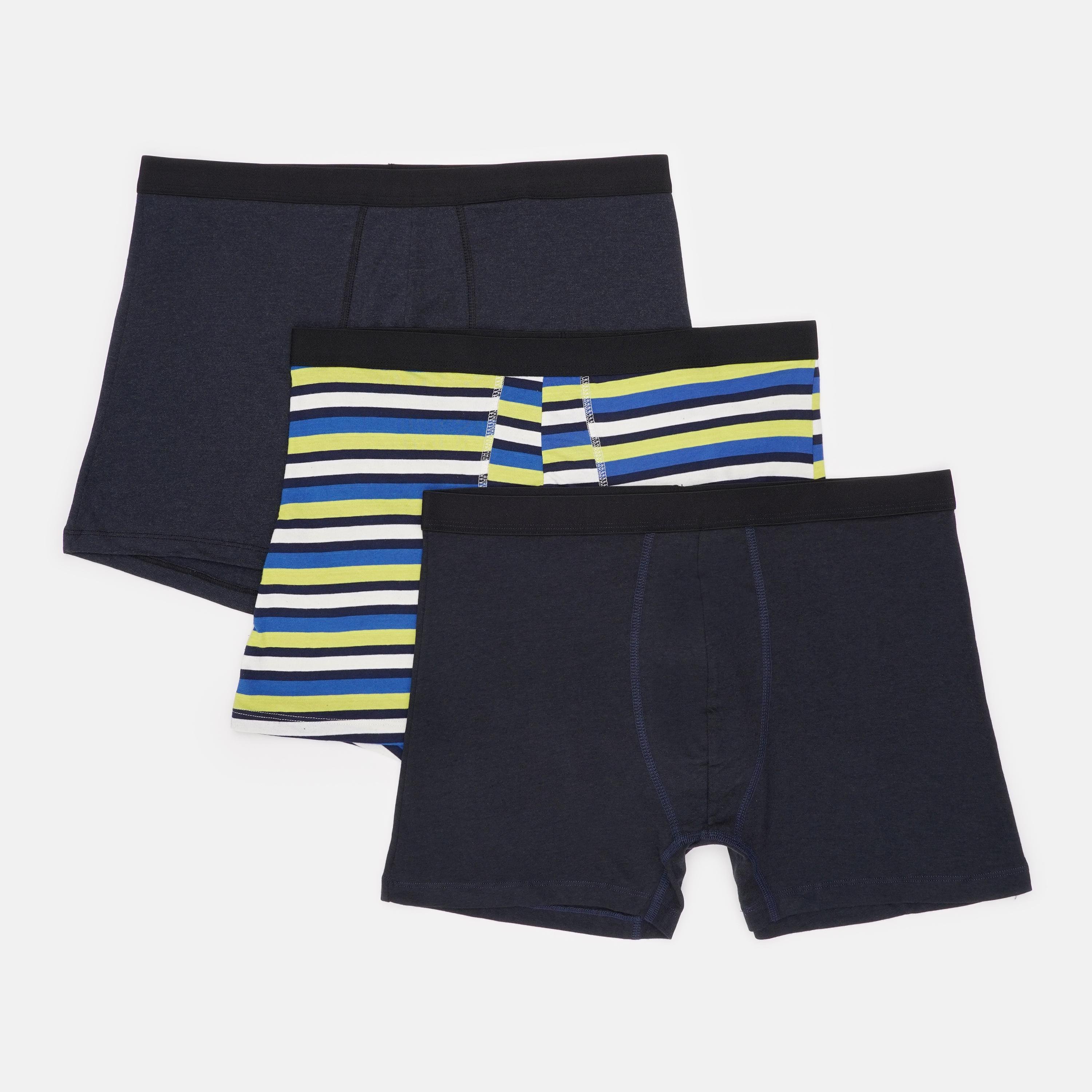 Труси Basic Collection смужка 3 шт. XL Темно-синій (14380903561)