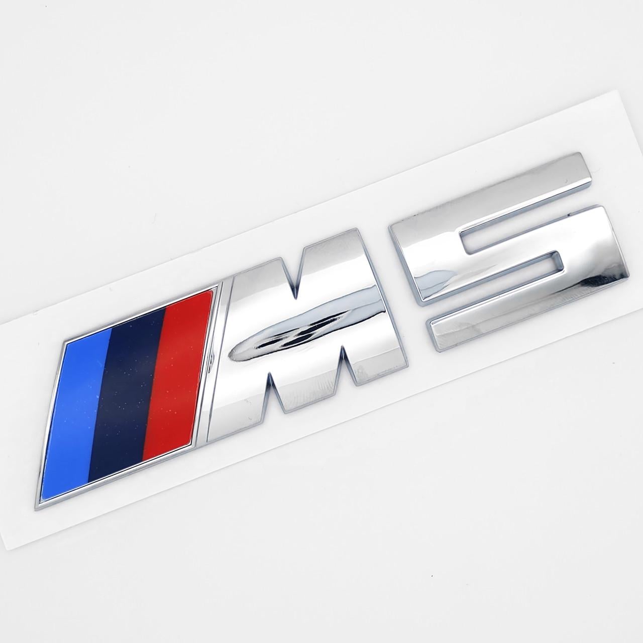 Эмблема надпись M5 BMW 11,5х2,7 см ABS Хром глянцевый (3037991086)