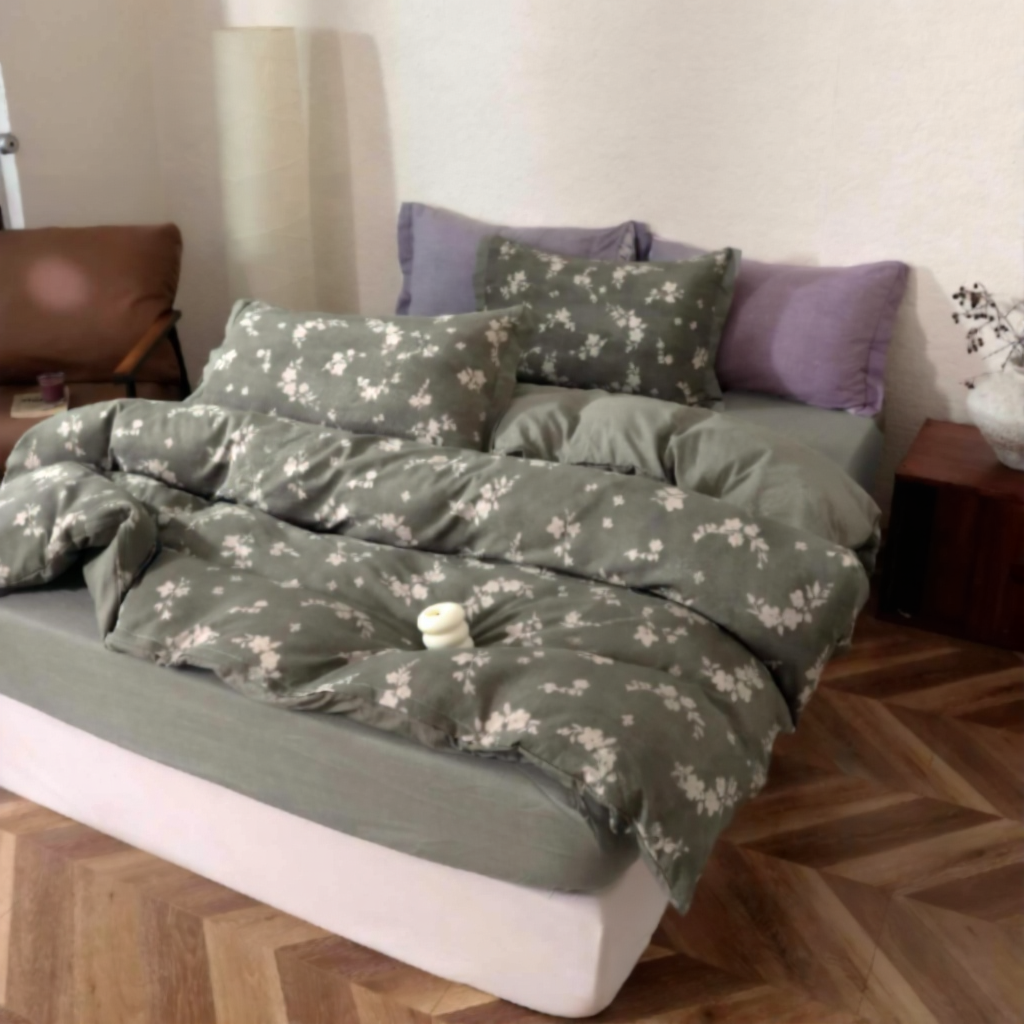 Постільна білизна варена бавовна полуторний 50х70 см Зелений