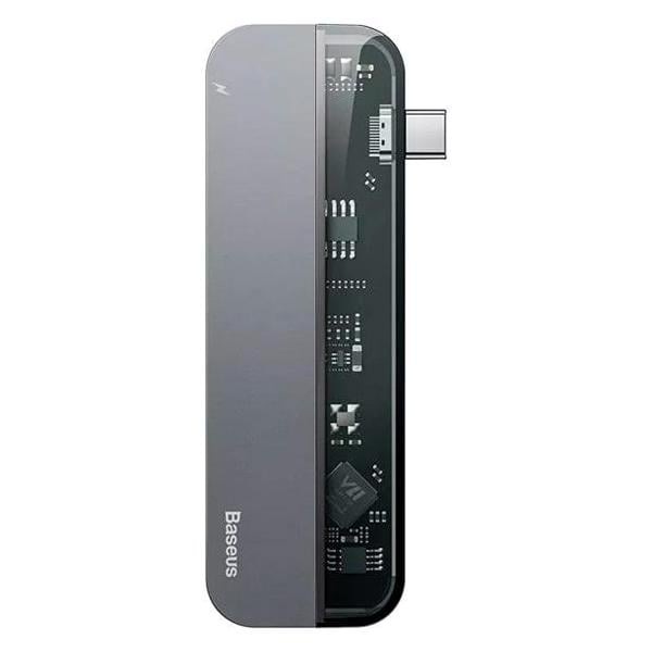 USB-хаб Baseus Transparent Series Type-C Multifunctional HUB Adapter CAHUB-TD0G Сірий
