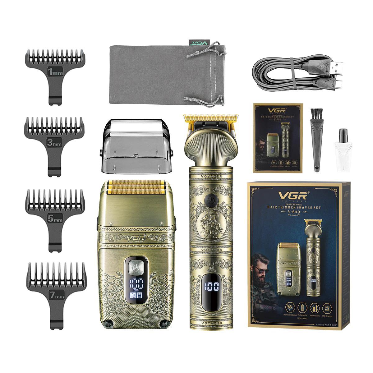 Набір для стрижки та гоління VGR V-649 Shaver Set (1010317-Bronze) - фото 1