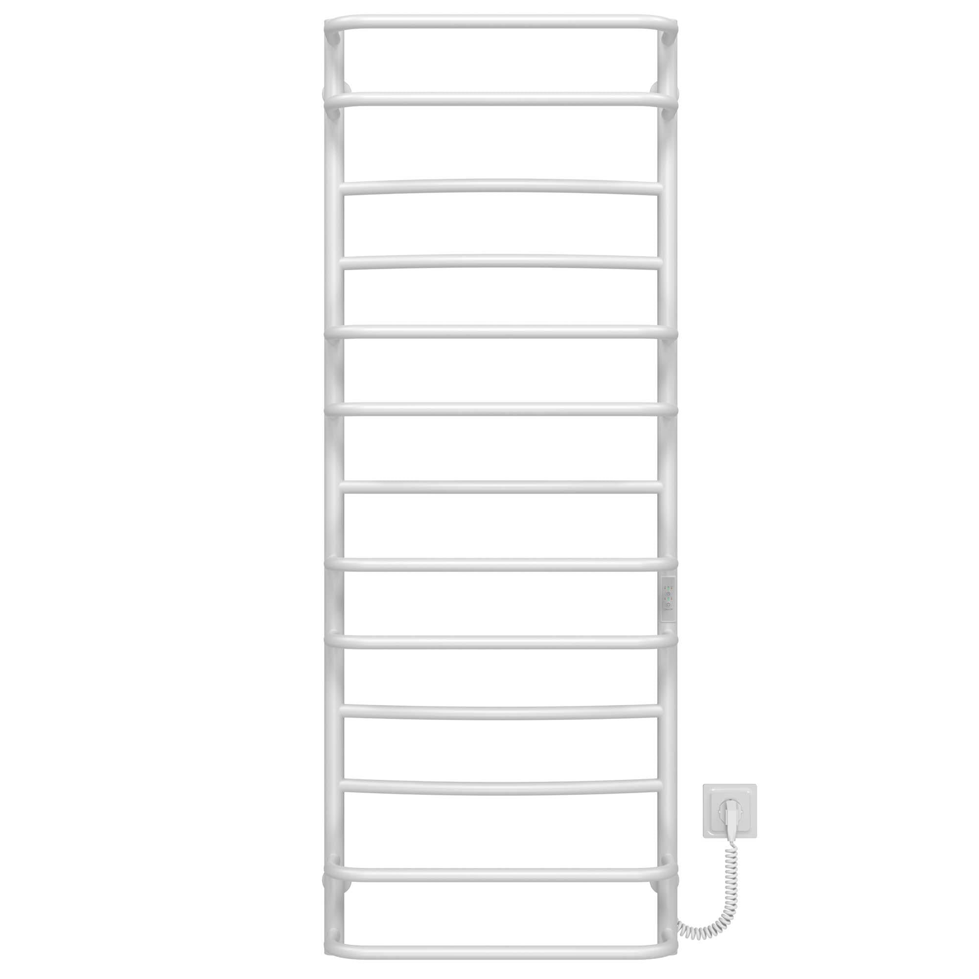 Полотенцесушитель электрический Deffi Аквамикс П13 WD03 правое подключение нержавеющая сталь 500x1400 мм Белый (C.AM.140.50.13.EWR3)