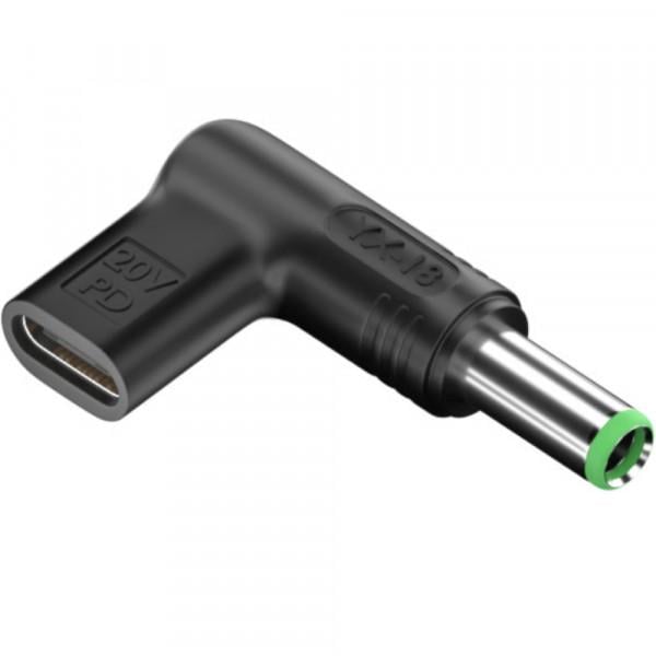 Перехідник для ноутбука 20 В Type-C to DC 6,3x3,0 мм (599679) Перехідник для ноутбука 20 В Type-C to DC 6,3x3,0 мм (599679)