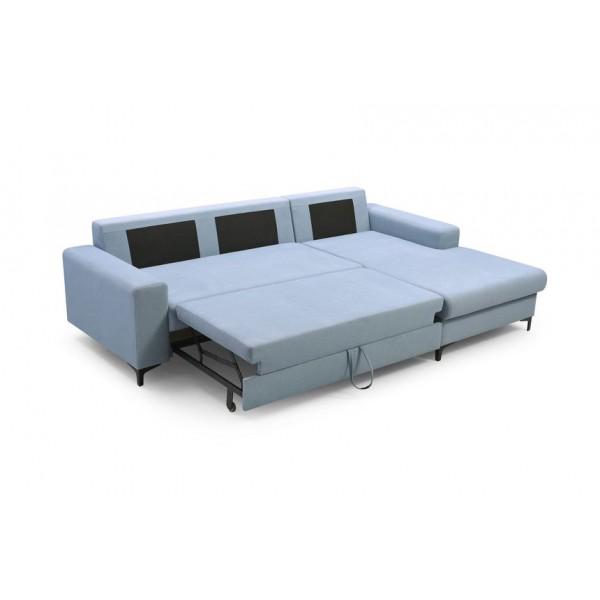 Диван угловой Perfect Home Аlta из натурального дерева/ДСП/ткани Pegasus 72 Голубой (49577) - фото 2