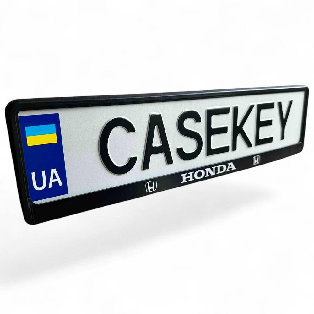 Авторамка с лакированной печатью Honda (horamka1) Авторамка с лакированной печатью Honda (horamka1)
