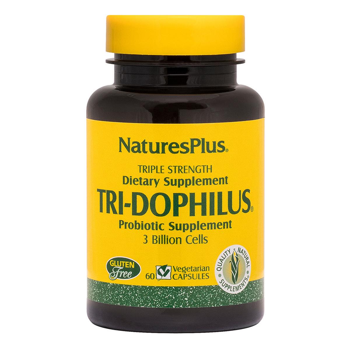 Пробиотики тройная сила Tri-Dophilus Natures Plus 60 вег. капс. (14383)