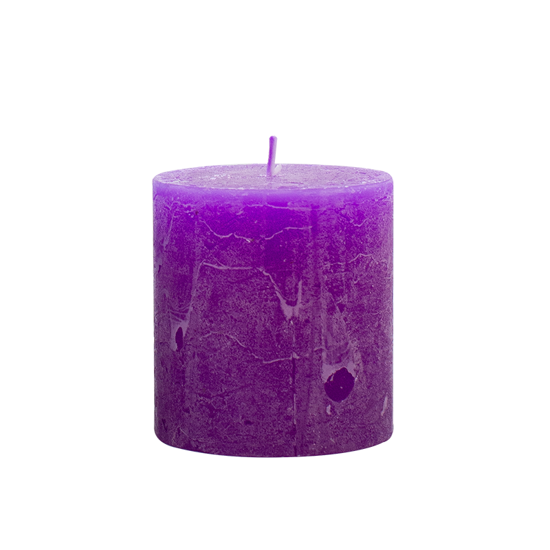 Свеча цилиндрическая Candlesense Decor Rustic 33 ч 75x70 Фиолетовый (НФ-00003616)