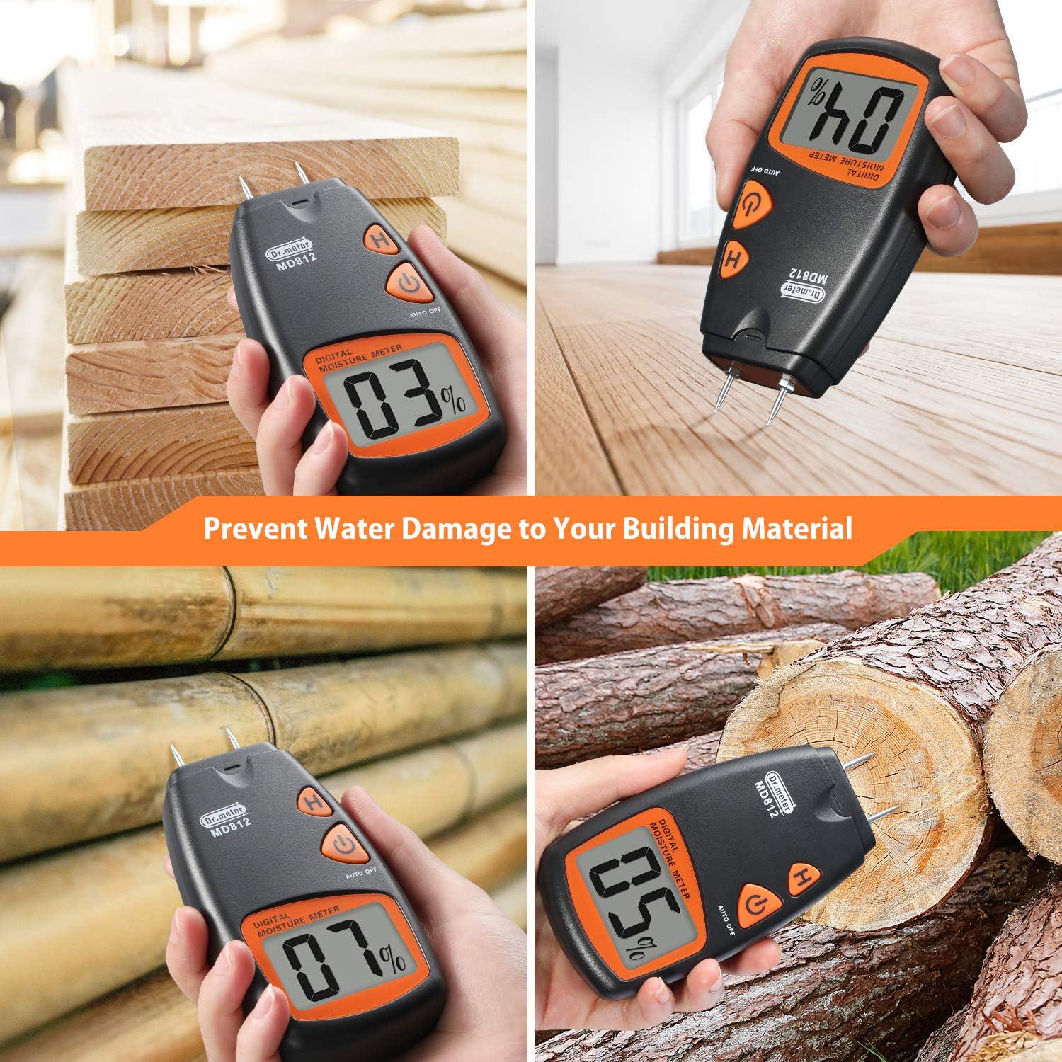 Вологомір цифровий Dr.Meter MD-812 для деревини з кроною 9В та чохлом - фото 8 Вологомір цифровий Dr.Meter MD-812 для деревини з кроною 9В та чохлом - фото 8