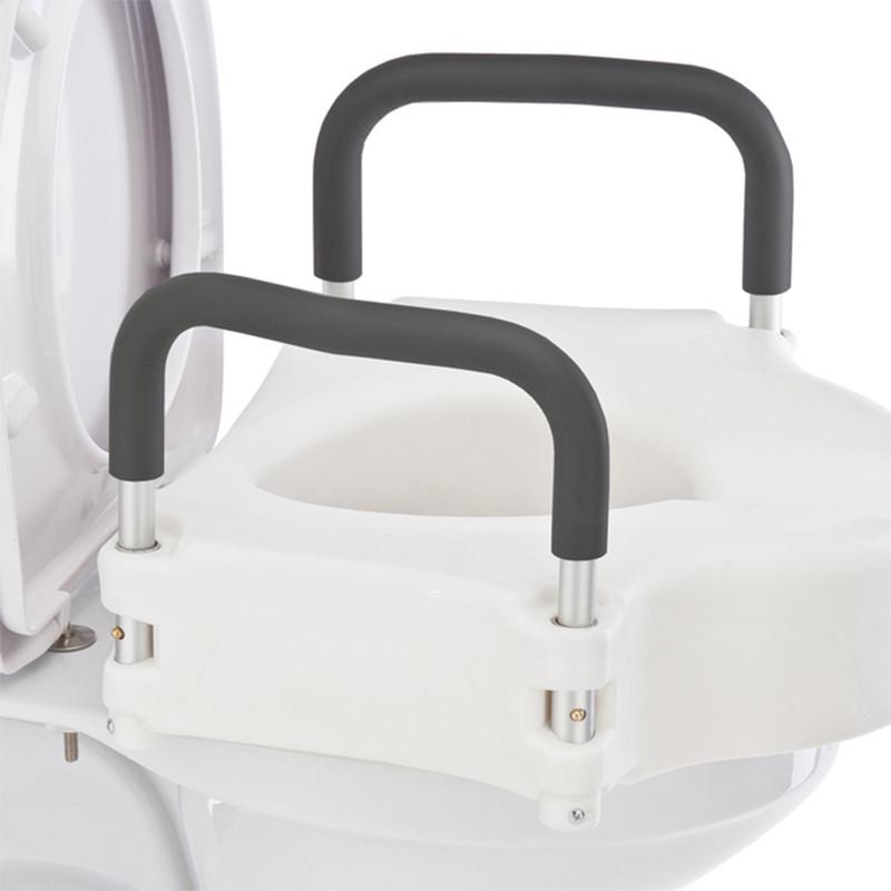 Сидение-насадка туалетная Lesko QC-M308 на унитаз с поручнями высокая с фиксатором (2654530486) - фото 4 Сидение-насадка туалетная Lesko QC-M308 на унитаз с поручнями высокая с фиксатором (2654530486) - фото 4