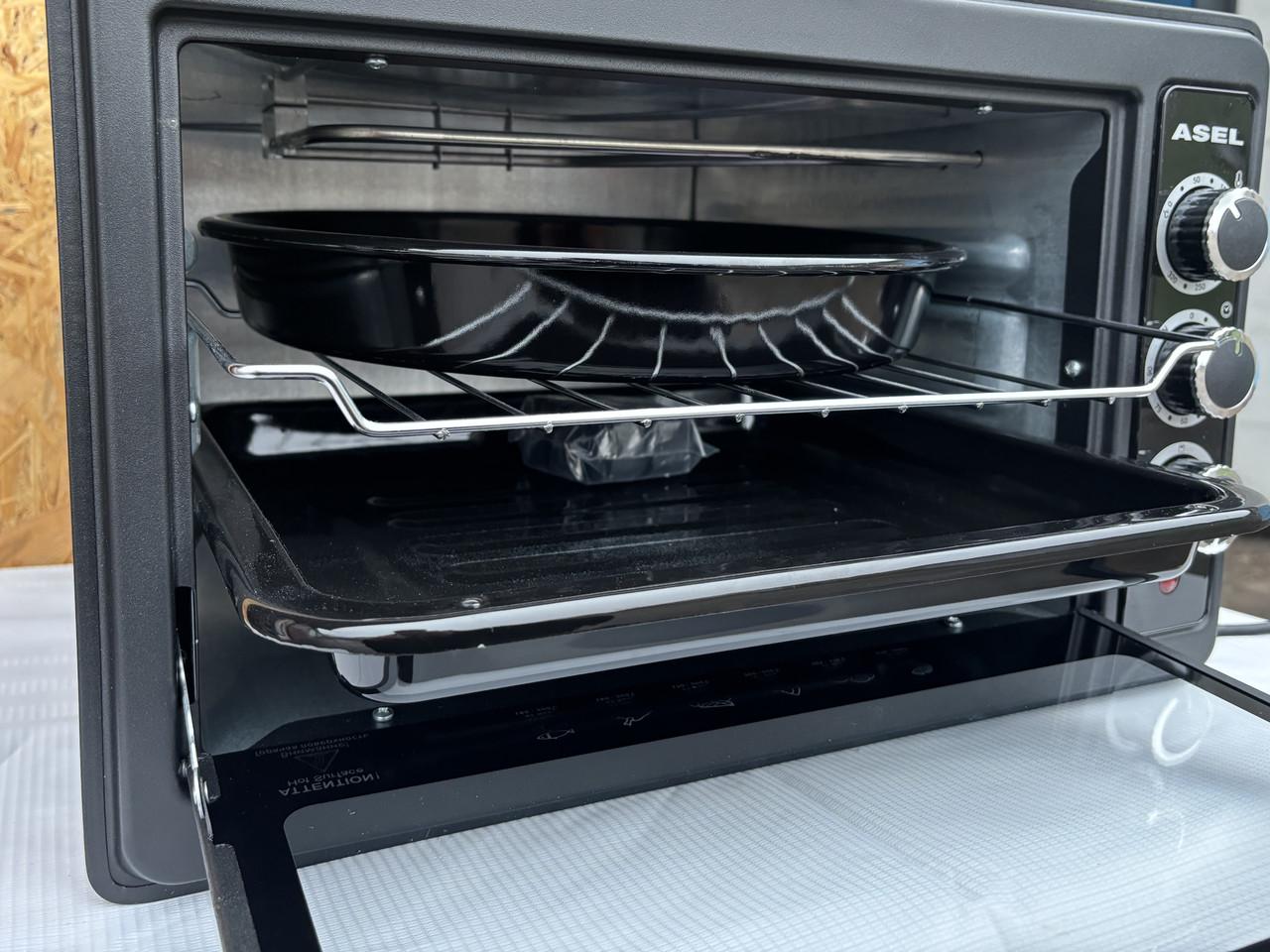 Електродуховка Asel АF33-23 1300 Вт 33 л Чорний (27470645) - фото 7