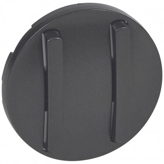 Панель лицевая для выключателя Legrand Celiane Slim 50х50 мм Графит (065202)