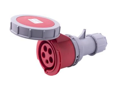 Силова розетка E.NEXT e.socket.225.32.67 3P+N+PE 32А 400 В переносна IP67 Червоний (i082018)