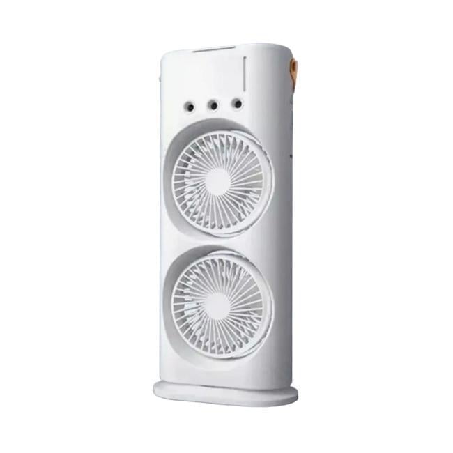 Вентилятор настольный двухуровневый с охлаждением Double-ended Spray Fan LED подсветка/3 скорости/пульт (20bf1feb)
